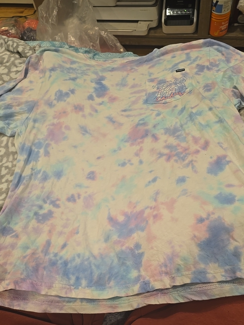 ❤️5/$25 chubbies Pastel Tie-Dye Pocket Tee in Blue, Pink & Purple